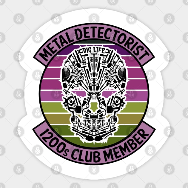 Metal Detectorist - 1200s Club Member Sticker by Windy Digger Metal Detecting Store